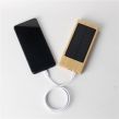 Bamboo Solar Mobile Power Outdoor Portable Charging Treasure USB Interface Can Laser LOGO Gift