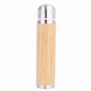 Creative New Bamboo Shell Bullet Head Thermos Cup 304 Stainless Steel Inner Vacuum Insulated Sports Water Bottle