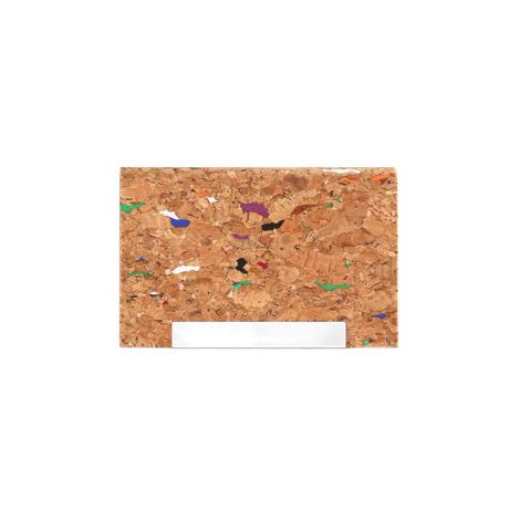 Cork Surface Metal Business Card Holder