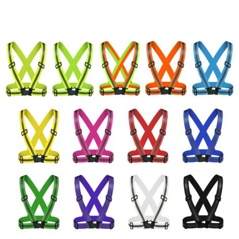 High Visibility Elastic Adjustable Outdoor Runner Reflective Belt Strap